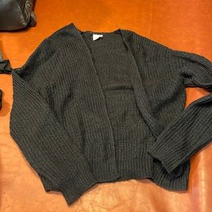 black cardigan